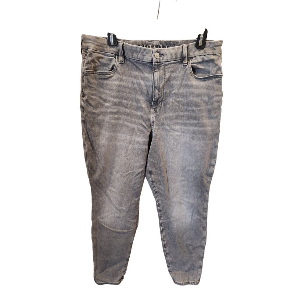 American Eagle Next Level Stretch High Leg Jegging Size 18S Grey Jeans